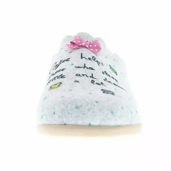 Cosero Damen Hausschuhe Pantoletten Pantoffeln Kaffee Coffee Tasse Grau/orange/rosa/mehrfarbig - Grau 6 Cosero Damen Hausschuhe Pantoletten Pantoffeln Kaffee Coffee Tasse Grau/orange/rosa/mehrfarbig - Grau – Bild 4