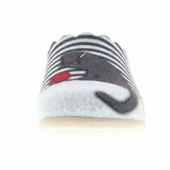 Cosero Damen Hausschuhe Pantoletten Pantoffeln Katze Wollknäuel Glitzer Grau/schwarz/rot - Grau -Schuhladen 28478906 04