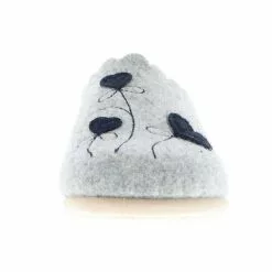 Cosero Damen Hausschuhe Pantoletten Pantoffeln Herzen Blumen Grau/schwarz - Grau -Schuhladen 28478907 04