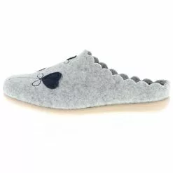 Cosero Damen Hausschuhe Pantoletten Pantoffeln Herzen Blumen Grau/schwarz - Grau -Schuhladen 28478907 05