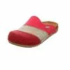 Fischer Damen Hausschuhe Slipper Sarah Hausschuh Gemütlich Puschen Textil Gestreift Hausschuhe - Pink -Schuhladen 28524406 01