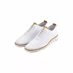 Cole Haan ZERØGRAND Wingtip Oxford Business-Schnürschuhe - Weiß/beige