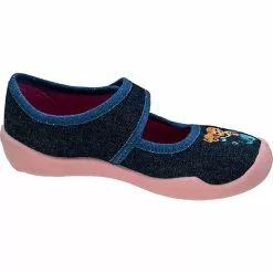 Fischer-Markenschuh Baby Hausschuhe BLANKA Für Mädchen - Blue Denim -Schuhladen 28898797 03
