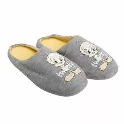 United Labels Looney Tunes Hausschuhe - Tweety Puschen Pantoffeln Slipper Hausschuhe - Grau