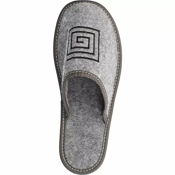 Filsko Troon - Offene Filzpantoffeln - Strapazierfähig - Leicht 93 G - Muster - Grau/schwarz - 36 Bis 46 EU 7 Filsko Troon - Offene Filzpantoffeln - Strapazierfähig - Leicht 93 G - Muster - Grau/schwarz - 36 Bis 46 EU – Bild 5