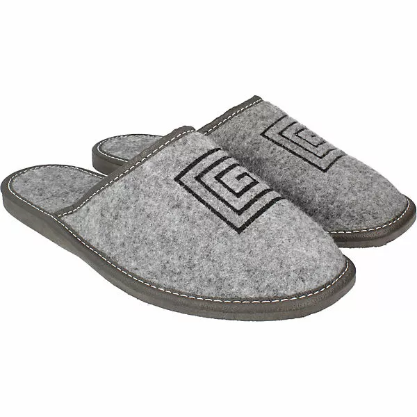 Filsko Troon - Offene Filzpantoffeln - Strapazierfähig - Leicht 93 G - Muster - Grau/schwarz - 36 Bis 46 EU 9 Filsko Troon - Offene Filzpantoffeln - Strapazierfähig - Leicht 93 G - Muster - Grau/schwarz - 36 Bis 46 EU – Bild 7