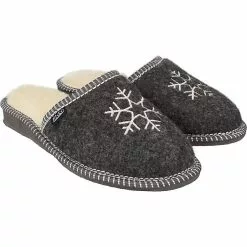 Filsko Vojens - Pantoffeln Für Damen - Aus Filz - Mit Schafwolle Gefüttert - 36 Bis 41 EU - Schwarz -Schuhladen 29626983 07