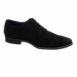 Bugatti Herren Businessschuhe Morino I Schnürschuh Schnürhalbschuhe Büro Elegant Glattleder Uni Business-Schnürschuhe - Schwarz -Schuhladen 29755106 06