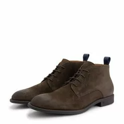 Travelin Watford Suede Business-Schnürschuhe - Khaki