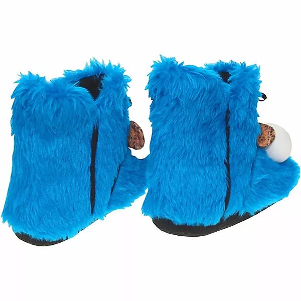 United Labels Sesamstraße Hausschuhe - Krümelmonster 3D Plüsch Booties Stiefel Cookie Monster Hausschuhe - Blau 7 United Labels Sesamstraße Hausschuhe - Krümelmonster 3D Plüsch Booties Stiefel Cookie Monster Hausschuhe - Blau – Bild 5