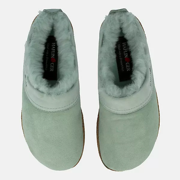 Haflinger Snowbird Lammfell Leder Hausschuh Unisex 5 Haflinger Snowbird Lammfell Leder Hausschuh Unisex – Bild 3