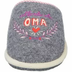 Adelheid Allerbeste Oma Filzpantoffel - Hellgrau -Schuhladen 4384032 03