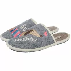 Adelheid Gut (v)erzogen Filzpantoffel Hausschuhe - Hellgrau