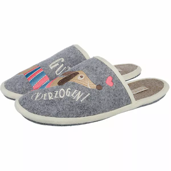 Adelheid Gut (v)erzogen Filzpantoffel Hausschuhe - Hellgrau 3 Adelheid Gut (v)erzogen Filzpantoffel Hausschuhe - Hellgrau