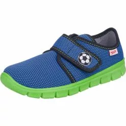 Superfit Hausschuhe BOBBY WMS Weite M4 Für Jungen, Fußball - Blau/grün