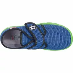 Superfit Hausschuhe BOBBY WMS Weite M4 Für Jungen, Fußball - Blau/grün -Schuhladen 5630249 05