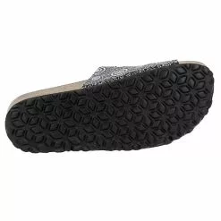 LICO Pantolette Bioline Flower Hausschuhe - Schwarz -Schuhladen 8299659 06