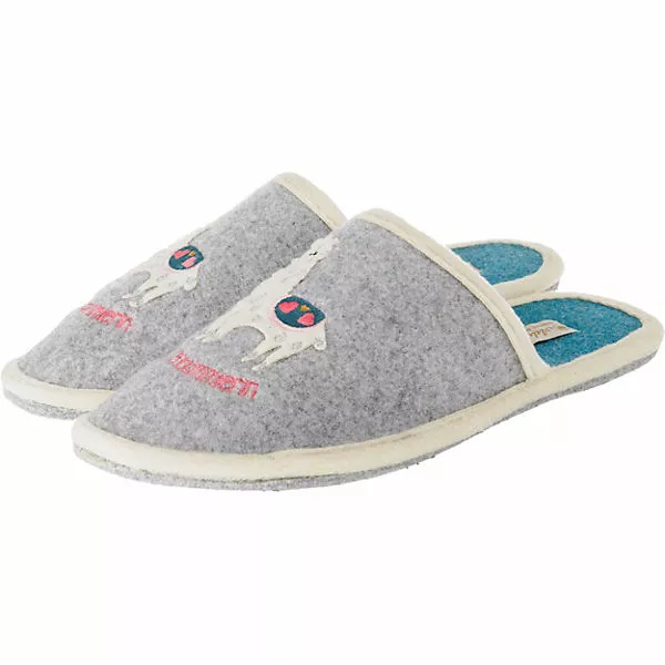 Adelheid Pantoffeln - Grau 4 Adelheid Pantoffeln - Grau – Bild 2