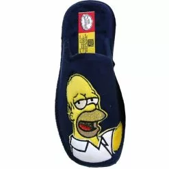 Andinas Damen Herren Jungen Mädchen Pantoletten Hausschuhe Pantoffeln Homer Simpson Blau - Blau -Schuhladen 8890733 07